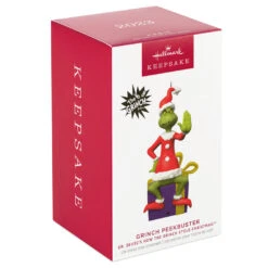 Hallmark Dr. Seuss's How The Grinch Stole Christmas!™ Grinch Peekbuster Ornament With Motion-Activated Sound -Hallmark Decoration Store Grinch Peekbuster Keepsake Ornament 2699QXI7067 04
