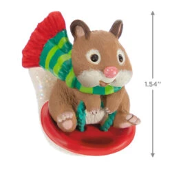 Hallmark Cute As A Button Special Edition Ornament 10 Hallmark Cute As A Button Special Edition Ornament -Hallmark Decoration Store Hamster on Button Sled Keepsake Ornament 1599QXE3317 03
