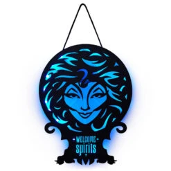 Hallmark Disney The Haunted Mansion Madam Leota Lighted Hanging Sign, 11x16 -Hallmark Decoration Store Haunted Mansion Madame Leota Metal Sign With Light 1HGN1503 03