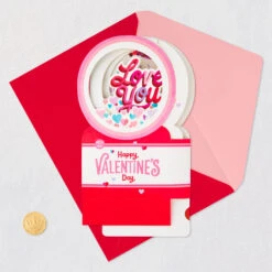 Hallmark All My Love Snow Globe Musical 3D Pop-Up Valentine's Day Card With Motion -Hallmark Decoration Store Hearts Snow Globe 3D PopUp Music Motion Valentines Day Card 1299VAY9986 05