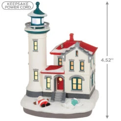 Hallmark Holiday Lighthouse 2023 Ornament With Light -Hallmark Decoration Store Holiday Lighthouse Keepsake Ornament 2799QXR8237 03