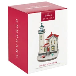 Hallmark Holiday Lighthouse 2023 Ornament With Light -Hallmark Decoration Store Holiday Lighthouse Keepsake Ornament 2799QXR8237 04