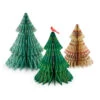 Hallmark Honeycomb Trees 3D Pop-Up Christmas Decorations, Set Of 3 -Hallmark Decoration Store Honeycomb Trees 3D PopUp Christmas Decorations Set 1999XPJ8046 01