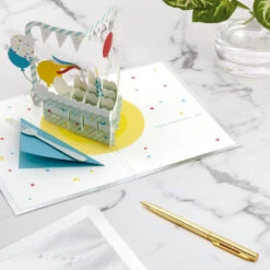 Hallmark Hooray Cake And Balloons 3D Pop-Up Birthday Card -Hallmark Decoration Store Hooray Cake and Balloons 3D PopUp Birthday Card 1299LAD2738 06