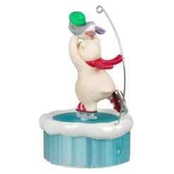 Hallmark Skating Snowball And Tuxedo Ornament With Motion -Hallmark Decoration Store Ice Skating Polar Bear and Penguin Keepsake Ornament 3499QGO2677 06