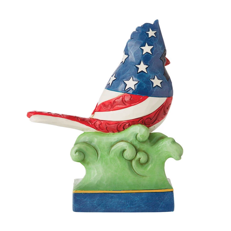 Enesco Jim Shore Patriotic Cardinal Figurine, 5" 4 Enesco Jim Shore Patriotic Cardinal Figurine, 5" - Image 2