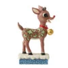Enesco Jim Shore Rudolph With Jingle Bell Figurine, 7.28" 2 Enesco Jim Shore Rudolph With Jingle Bell Figurine, 7.28" -Hallmark Decoration Store Jim Shore Rudolph Reindeer Jingle Bell Figurine 6012716 01