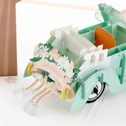 Hallmark Best Wishes For The Road Ahead 3D Pop-Up Wedding Card -Hallmark Decoration Store Just Married Car 3D PopUp Wedding Card 1299LAD2903 05