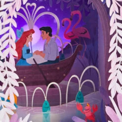 Hallmark Disney The Little Mermaid 3D Pop-Up Musical Valentine's Day Card With Light -Hallmark Decoration Store Kiss the Girl PopUp Music Light Valentines Day Card 1099VAY9992 04