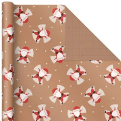 Hallmark Kraft Assorted 4-Pack Christmas Wrapping Paper, 88 Sq. Ft. 12 Hallmark Kraft Assorted 4-Pack Christmas Wrapping Paper, 88 Sq. Ft. -Hallmark Decoration Store Kraft Christmas Wrapping Paper for Kids JXW1085 03