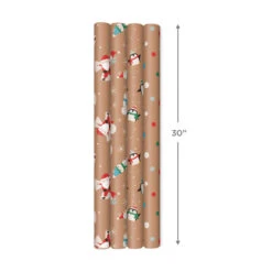 Hallmark Kraft Assorted 4-Pack Christmas Wrapping Paper, 88 Sq. Ft. 17 Hallmark Kraft Assorted 4-Pack Christmas Wrapping Paper, 88 Sq. Ft. -Hallmark Decoration Store Kraft Christmas Wrapping Paper for Kids JXW1085 08
