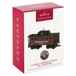 Hallmark Lionel® Pennsylvania K4 Caboose Metal Ornament -Hallmark Decoration Store Lionel Trains Red and Black Caboose Keepsake Ornament 2199QXI6379 04