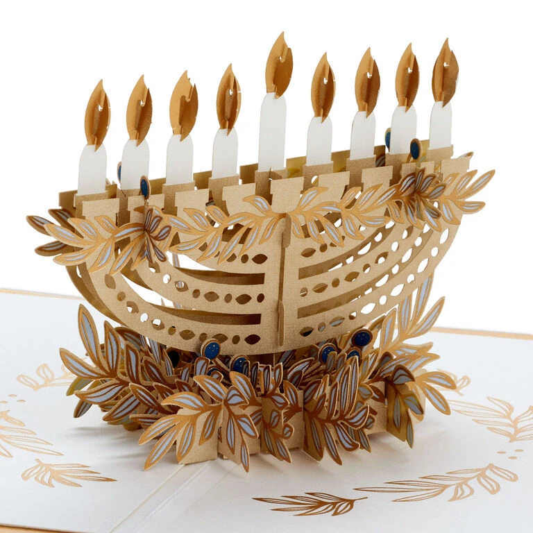 Hallmark Season Full Of Light 3D Pop-Up Hanukkah Card 3 Hallmark Season Full Of Light 3D Pop-Up Hanukkah Card