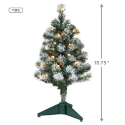 Hallmark Decoration Store -Hallmark Decoration Store Miniature Flocked PreLit Keepsake Christmas Tree 2999QSB6339 03