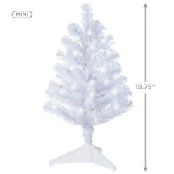 Hallmark Miniature White Pre-Lit Christmas Tree, 18.75" 8 Hallmark Miniature White Pre-Lit Christmas Tree, 18.75" -Hallmark Decoration Store Miniature White PreLit Christmas Tree 2499QSB6243 03