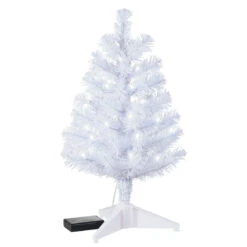 Hallmark Miniature White Pre-Lit Christmas Tree, 18.75" 9 Hallmark Miniature White Pre-Lit Christmas Tree, 18.75" -Hallmark Decoration Store Miniature White PreLit Christmas Tree 2499QSB6243 06