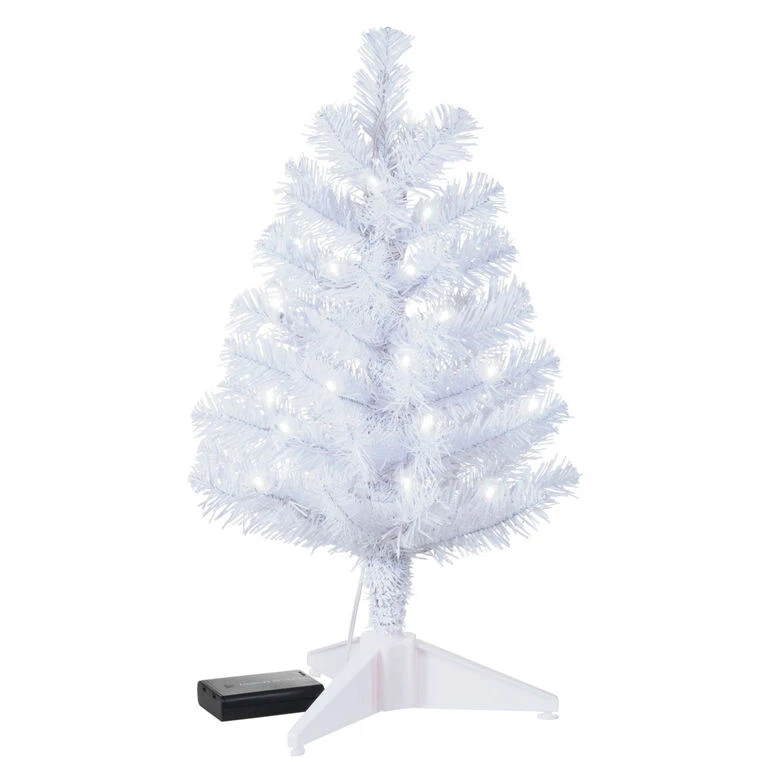 Hallmark Miniature White Pre-Lit Christmas Tree, 18.75" 6 Hallmark Miniature White Pre-Lit Christmas Tree, 18.75" - Image 4