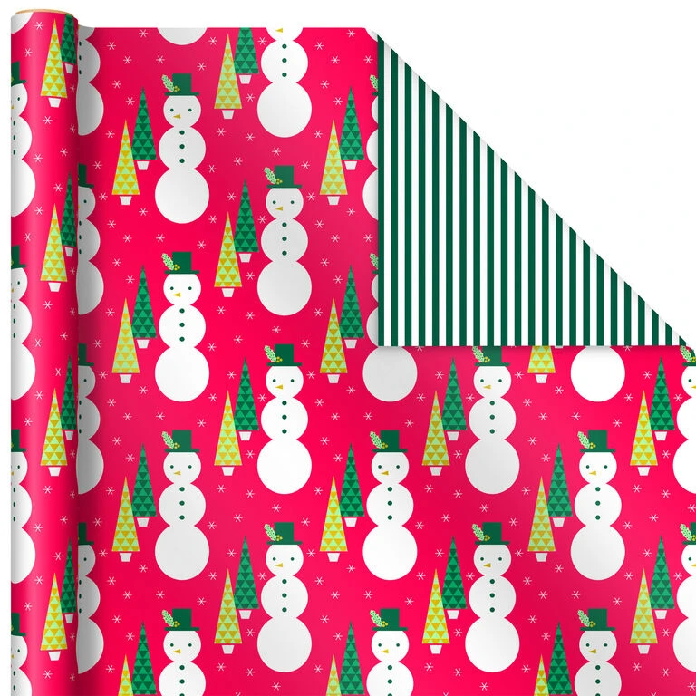Hallmark Mod Holiday 3-Pack Reversible Wrapping Paper Assortment, 120 Sq. Ft. 6 Hallmark Mod Holiday 3-Pack Reversible Wrapping Paper Assortment, 120 Sq. Ft. - Image 5
