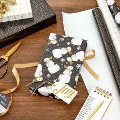 Hallmark Modern Holiday 3-Pack Wrapping Paper Assortment, 120 Sq. Ft. -Hallmark Decoration Store Modern Holiday Wrapping Paper 5JXW1205 02