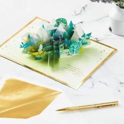Hallmark Love Sharing Life's Adventure With You 3D Pop-Up Love Card -Hallmark Decoration Store Mountains and Trees 3D PopUp Love Card 1299LAD2890 06