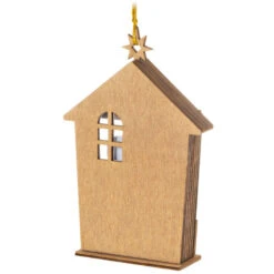 Hallmark A Child Is Born Nativity Papercraft Ornament -Hallmark Decoration Store Nativity Scene Wood and Paper Keepsake Ornament 1999QGO2759 06
