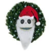 Hallmark Disney Tim Burton's The Nightmare Before Christmas Jack Skellington Wreath With Light, Sound And Motion, 24" -Hallmark Decoration Store Nightmare Before Christmas Jack Skellington Talking Wreath 1QFM3343 01