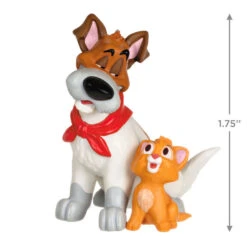 Hallmark Disney Oliver And Company 35th Anniversary Oliver And Dodger Ornament -Hallmark Decoration Store Oliver and Company Dog and Cat Keepsake Ornament 1899QXD6559 03