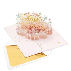 Hallmark Here's To A Happy Year Ahead 3D Pop-Up Birthday Card -Hallmark Decoration Store Party Decorations 3D PopUp Birthday Card 1299LAD2899 02