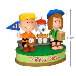 Hallmark The Peanuts® Gang Batter Up! Musical Ornament -Hallmark Decoration Store Peanuts Gang Watching Baseball Keepsake Ornament 3299QXI7059 03
