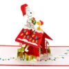 Hallmark Peanuts® Snoopy Joy To The World 3D Pop-Up Christmas Card -Hallmark Decoration Store Peanuts Snoopy and Woodstock 3D PopUp Christmas Card 1499IXC8994 01