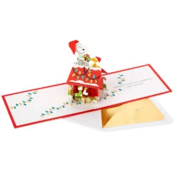 Hallmark Peanuts® Snoopy Joy To The World 3D Pop-Up Christmas Card -Hallmark Decoration Store Peanuts Snoopy and Woodstock 3D PopUp Christmas Card 1499IXC8994 03