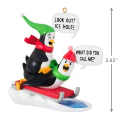 Hallmark What Did You Call Me? Ornament -Hallmark Decoration Store Penguins Sledding Keepsake Ornament 2099QGO2867 03