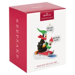 Hallmark What Did You Call Me? Ornament -Hallmark Decoration Store Penguins Sledding Keepsake Ornament 2099QGO2867 04