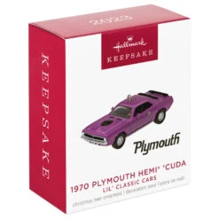 Hallmark Mini Lil' Classic Cars 1970 Plymouth Hemi® 'Cuda 2023 Metal Ornament, 0.58" 12 Hallmark Mini Lil' Classic Cars 1970 Plymouth Hemi® 'Cuda 2023 Metal Ornament, 0.58" -Hallmark Decoration Store Plymouth Hemi Cuda Car Keepsake Ornament 1299QXM9157 04