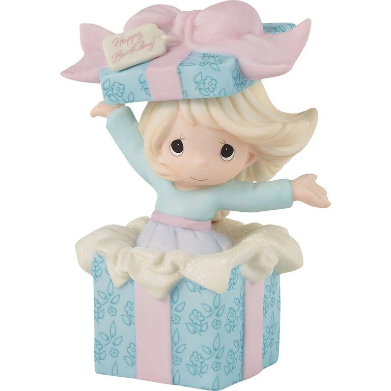 Precious Moments Wishing You Many Birthday Surprises Figurine, 5.3" 3 Precious Moments Wishing You Many Birthday Surprises Figurine, 5.3"