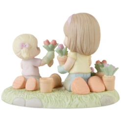 Precious Moments A Mother’s Love Makes A Garden Grow Figurine, 4.4" -Hallmark Decoration Store Precious Moments Mother and Daughter Gardening Figurine 223010 04