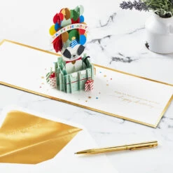 Hallmark It's Your Day Puppy In Present 3D Pop-Up Birthday Card -Hallmark Decoration Store Puppy in a Present 3D PopUp Birthday Card 1299LAD2883 06