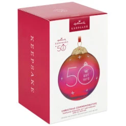 Hallmark Keepsake Ornament 50th Anniversary Christmas Commemorative Special Edition Glass And Metal Ornament 11 Hallmark Keepsake Ornament 50th Anniversary Christmas Commemorative Special Edition Glass And Metal Ornament -Hallmark Decoration Store Red Ball 50th Anniversary Keepsake Ornament 2499QGO2987 04
