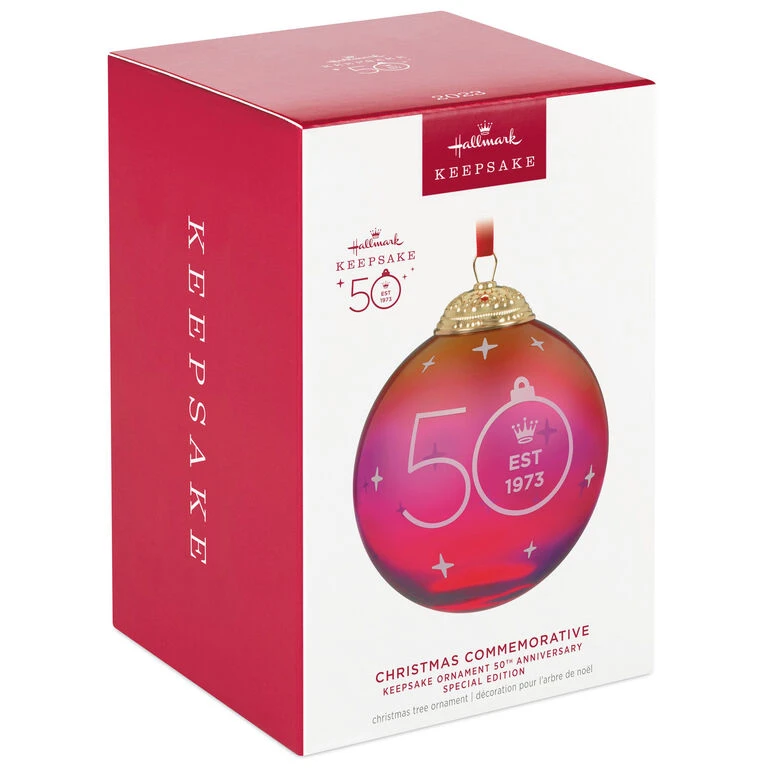 Hallmark Keepsake Ornament 50th Anniversary Christmas Commemorative Special Edition Glass And Metal Ornament 6 Hallmark Keepsake Ornament 50th Anniversary Christmas Commemorative Special Edition Glass And Metal Ornament - Image 4