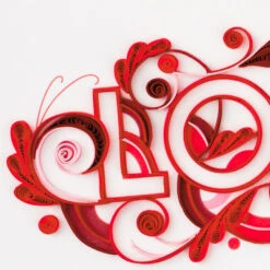 Hallmark With All My Heart Quilled Paper Handmade Love Card -Hallmark Decoration Store Red Letters Quilled Paper Handmade Romantic Love Card 1299LAD2811 04