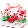 Hallmark Special Delivery 3D Pop-Up Valentine's Day Card -Hallmark Decoration Store Red Truck With Flowers 3D PopUp Valentines Day Card 1299IAV6066 01
