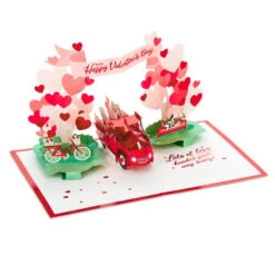 Hallmark Special Delivery 3D Pop-Up Valentine's Day Card -Hallmark Decoration Store Red Truck With Flowers 3D PopUp Valentines Day Card 1299IAV6066 04