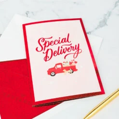 Hallmark Special Delivery 3D Pop-Up Valentine's Day Card -Hallmark Decoration Store Red Truck With Flowers 3D PopUp Valentines Day Card 1299IAV6066 07