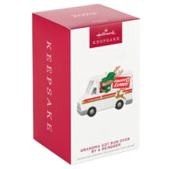 Hallmark Grandma Got Run Over By A Reindeer Musical Ornament 12 Hallmark Grandma Got Run Over By A Reindeer Musical Ornament -Hallmark Decoration Store Reindeer Express Delivery Truck Keepsake Ornament 2199QGO2639 04