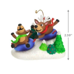 Hallmark Reindeer Antics Ornament -Hallmark Decoration Store Reindeer on Snow Tubes Keepsake Ornament 2499QGO2747 03