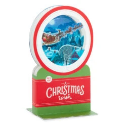 Hallmark Santa's Sleigh Snow Globe Musical 3D Pop-Up Christmas Card With Motion 13 Hallmark Santa's Sleigh Snow Globe Musical 3D Pop-Up Christmas Card With Motion -Hallmark Decoration Store Santa Sleigh Snowglobe 3D PopUp Music Motion Christmas Card 1299XOD9985 03
