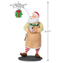 Hallmark Toymaker Santa Ornament -Hallmark Decoration Store Santa With Drone Keepsake Ornament 1999QXR8047 03