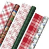 Hallmark Christmas Classics 3-Pack Reversible Wrapping Paper Assortment, 120 Sq. Ft. 2 Hallmark Christmas Classics 3-Pack Reversible Wrapping Paper Assortment, 120 Sq. Ft. -Hallmark Decoration Store Santa and Plaids Assorted Reversible Gift Wrap 5JXW1070 01