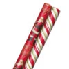 Hallmark Santa And Stripes 2-Pack Christmas Wrapping Paper Assortment, 160 Sq. Ft. -Hallmark Decoration Store Santa and Stripes Assorted Christmas Wrapping Paper 5JXW1055 01