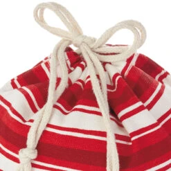 Hallmark 10" And 20" Santa And Stripes 2-Pack Fabric Christmas Gift Bags -Hallmark Decoration Store Santa and Stripes Medium and XL Fabric Gift Bags XGB4902 06